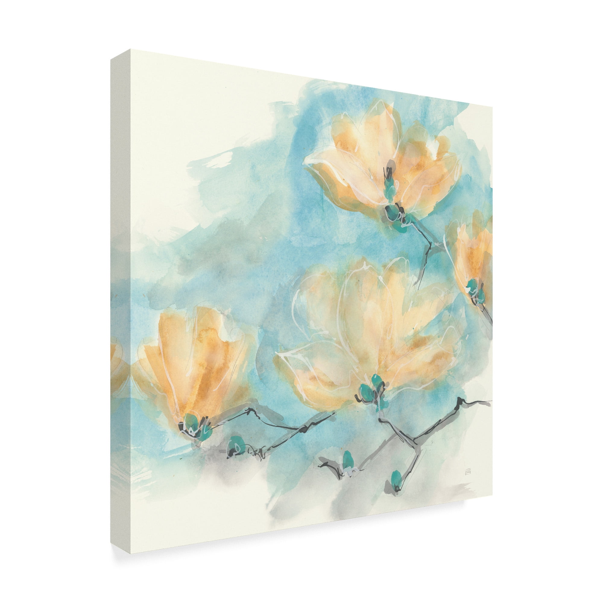 Trademark Fine Art 'Teal Buds III' Canvas Art by Chris Paschke