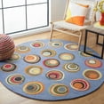 thumbnail image 2 of SAFAVIEH Soho Kendall Geometric Wool Area Rug, Blue/Multi, 5' x 8', 2 of 10