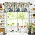 thumbnail image 3 of Watercolor Tree Valances for Windows Palm Trees Rod Pocket Curtain Valance Window Treatment Short Curtains for Kitchen Living Room, 58"x16", 3 of 5