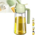 thumbnail image 2 of Kitchen Maiden 2 In 1 Oil Dispenser, Two In One Oil Dispenser, 2 In 1 Oil Dispenser And Oil Sprayer, 16oz/470ml Glass Oil Bottle With Nozzle, For Air Fryers, Salads, Baking, Grilling (Green), 2 of 6