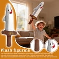 thumbnail image 2 of 19.7in Funny Shark Sword Plush Toy, Quirky Stuffed Animal Weapon, Unique Parody Plushie, Soft Novelty Pillow, Creative Gift for Friends and Fans, 2 of 6