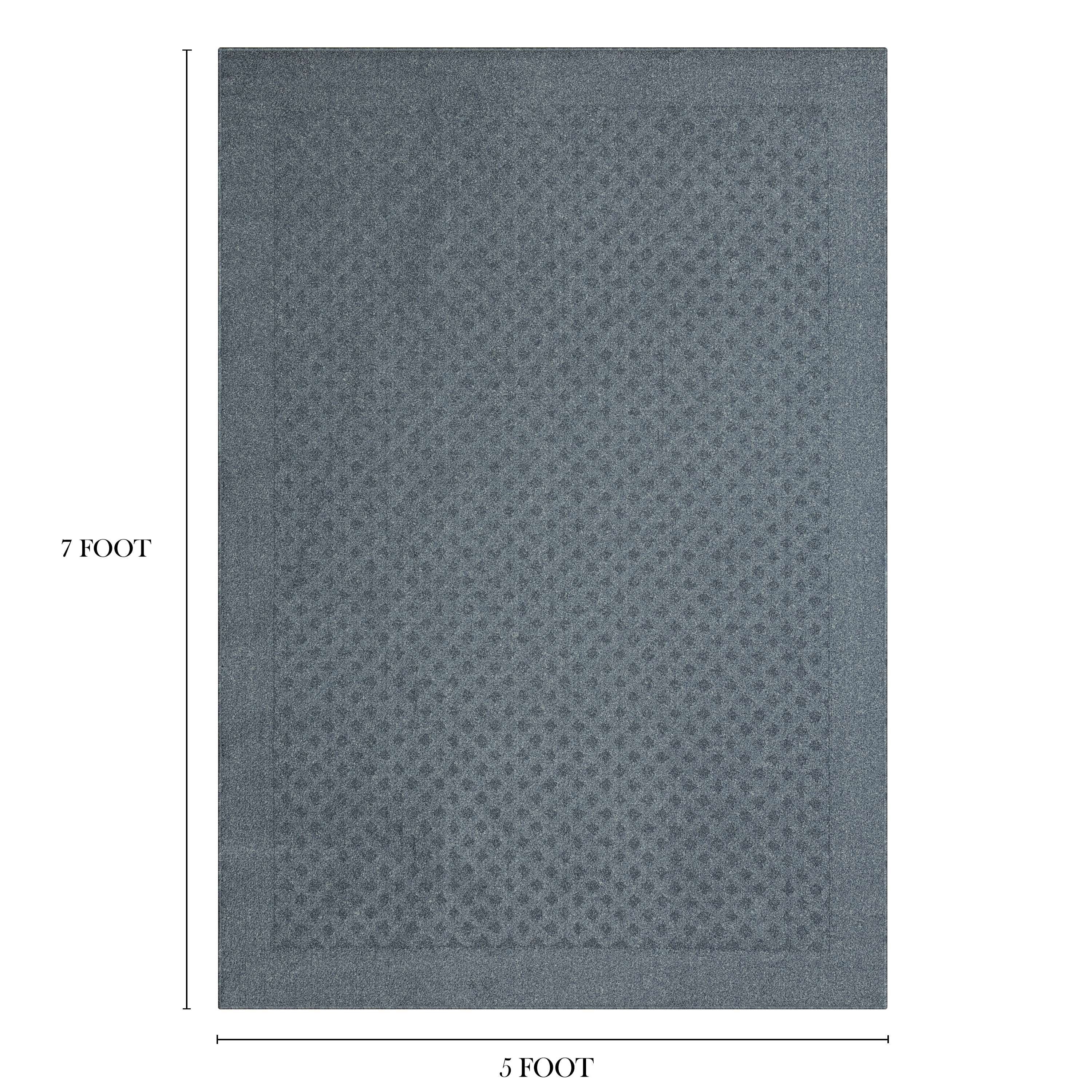 (2 pack) Mainstays Dylan Solid Diamond Olefin Navy Blue Indoor Area Rug, 5' x 7'