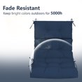 thumbnail image 3 of High Back Chair Cushions Set of 2, Adirondack Chair Cushion with Waterproof, Rocking Chair Cushion for Outdoor Patio, Garden Porch 45”x 22”x 4(navy blue）, 3 of 7
