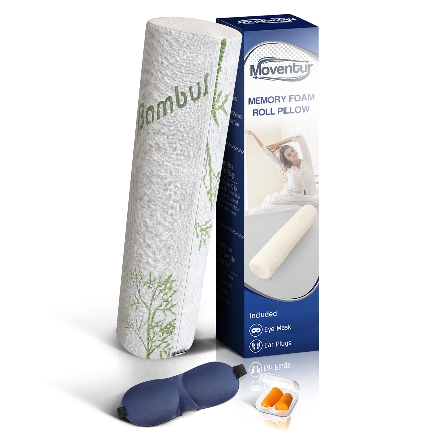 Small Neck Roll Pillow for Neck Support Round Bolster Cervical Roll