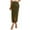 Army Green, variant on Miqool Women's Bodycon Pencil Skirt Dressy Casual Business Work Office High Waisted Stretch Long Suit Skirt with Front Slit