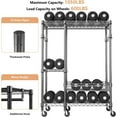thumbnail image 6 of Heavy Duty Rolling Garment Rack 4 Tiers Adjustable Wire Shelving Clothes Rack with Rods and Side Hooks, Storage Closet Clothing Rack with Wheels Chrome 17.7" D x 47.2" W x 83.6" H, 6 of 14