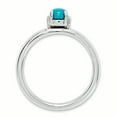thumbnail image 2 of Sterling Silver Stackable Expressions Polished Turquoise Ring Size 10, 2 of 3