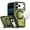Midnight Green, variant on For iPhone 17 Pro Loop Hybrid with [Magnetic Ring Circle] 360 degrees Rotational Kickstand Case Cover - Midnight Green