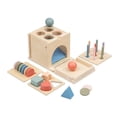 thumbnail image 2 of Montessori Wooden Activity Board For Toddlers Early Learning Develops Hand Eye Coordination Shape Color Recognition Skills, 2 of 8