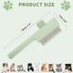thumbnail image 2 of Peine para Gato Unique Bargains Cepillo de Eliminación de Pelo de Mascota con Botón de Liberación Peine para Pulgas para Cepillado Autolimpiante para Masajear y Eliminar Pelo Suelto Verde, 2 of 7