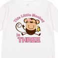 thumbnail image 4 of Inktastic Little Monkey Girl 3rd Birthday Girls Long Sleeve Toddler T-Shirt, 4 of 5
