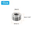 thumbnail image 2 of Uxcell Thread Adapters Sleeve Reducing Nut 20pcs M10x1.5 Male to M5x0.8 Female Repairing Insert Nut 6mm, 2 of 6