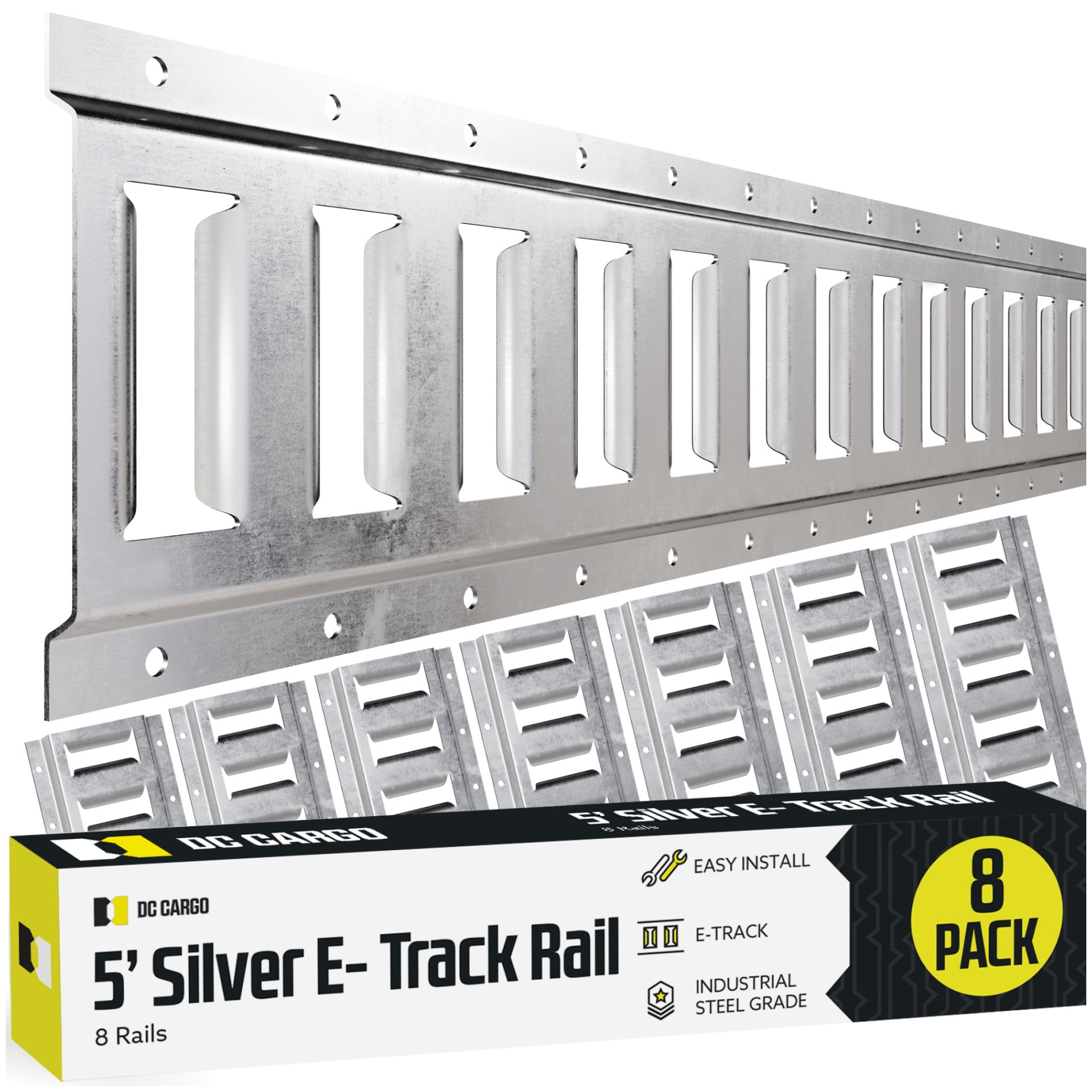 DC Cargo Etrack Rails 5' Horizontal Galvanized E Track Rail 8pack