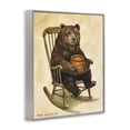 thumbnail image 2 of Stupell Industries Traditional Happy Bear & Pot of Honey Gray Framed Giclee Art, 11 x 14, by George Dyachenko, 2 of 8