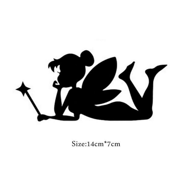VONKY Wing Girl Wall Stickers PVC Removable Cartoon Fairy Wallpaper Children's Room DIY Cartoon Art Decals Tattoo