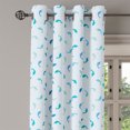 thumbnail image 2 of Ambesonne Turquoise Grommet Curtain, Jumping Mammals, 50" x 96", Turquoise Blue Navy, 2 of 6