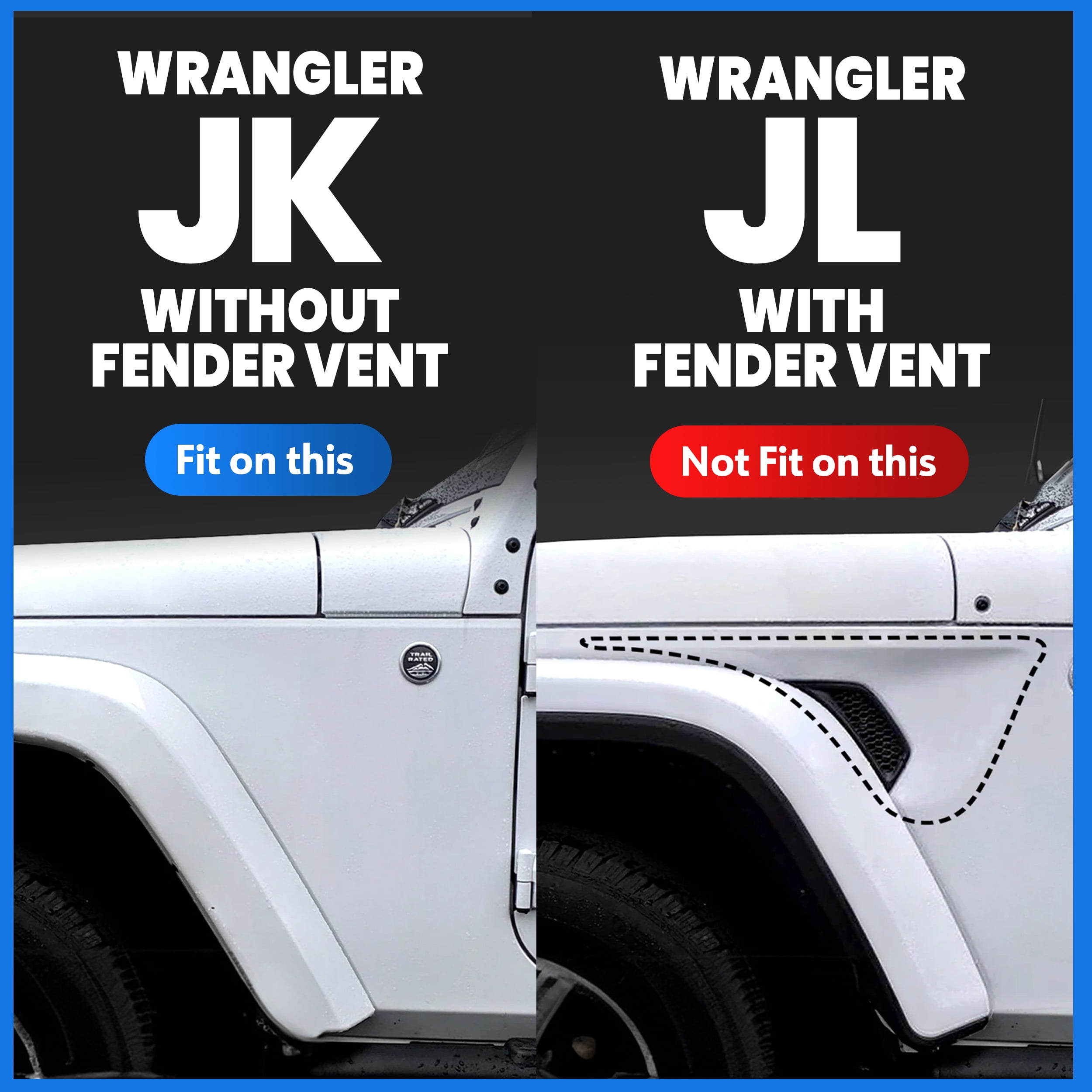Tyger Auto Tyger Kobra Running Boards Compatible with 2007-2018 Jeep Wrangler JK 4-Door (Exclude JL) | TG-KB2J25008 | Textured Black Drop Step Rail