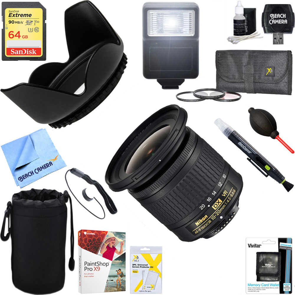 Nikon 067 Af P Dx Nikkor 10 mm F 4 5 5 6g Vr Lens 64gb Ultimate Filter Flash Photography Bundle Walmart Com Walmart Com