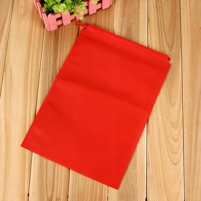 40Cm*30Cm Large Dust-Proof Non-Woven Drawstring Bag Red Organizers and Storage, Medium Size Non Woven Storage Bag Large Capacity Foldable Classified Shoe, 1×Storage Bag, by Meiiso