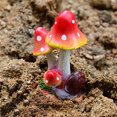 thumbnail image 4 of witspace Fairy Garden Accessories Tiny Mushroom, Fake Mushroom Decor Miniature Figurine Decoration for Mini Garden Micro Landscape Terrarium DIY Craft Project, 4 of 8