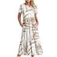 thumbnail image 1 of Mefallenssiah Robe Imprimée à Manches Courtes et Col Rond pour Femmes, 1 of 5