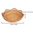 thumbnail image 3 of LXYFH Vaisselle à Moins de 10$ Paniers à Fruits Ronds en Rotin Bols de Rangement en Osier Paniers de Service Tissés Naturels Bols Décoratifs pour Organiser le Comptoir de Cuisine 9x9x2 Pouces, 3 of 3
