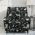thumbnail image 2 of Renewold Cowboy Horse Cactus Black Oversized Recliner Cover Fitted Lazy Boy Chair Cover 4 Pieces Universal Reclining Chair Cover for Standard Large Recliner with Storage Pocket, 2 of 8