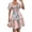 Light pink, variant on HAJWOH Summer Dresses for Women Vacation Smocked Square Neck Floral Mini Dress Short Sleeve Ruffle Peasant Sundress