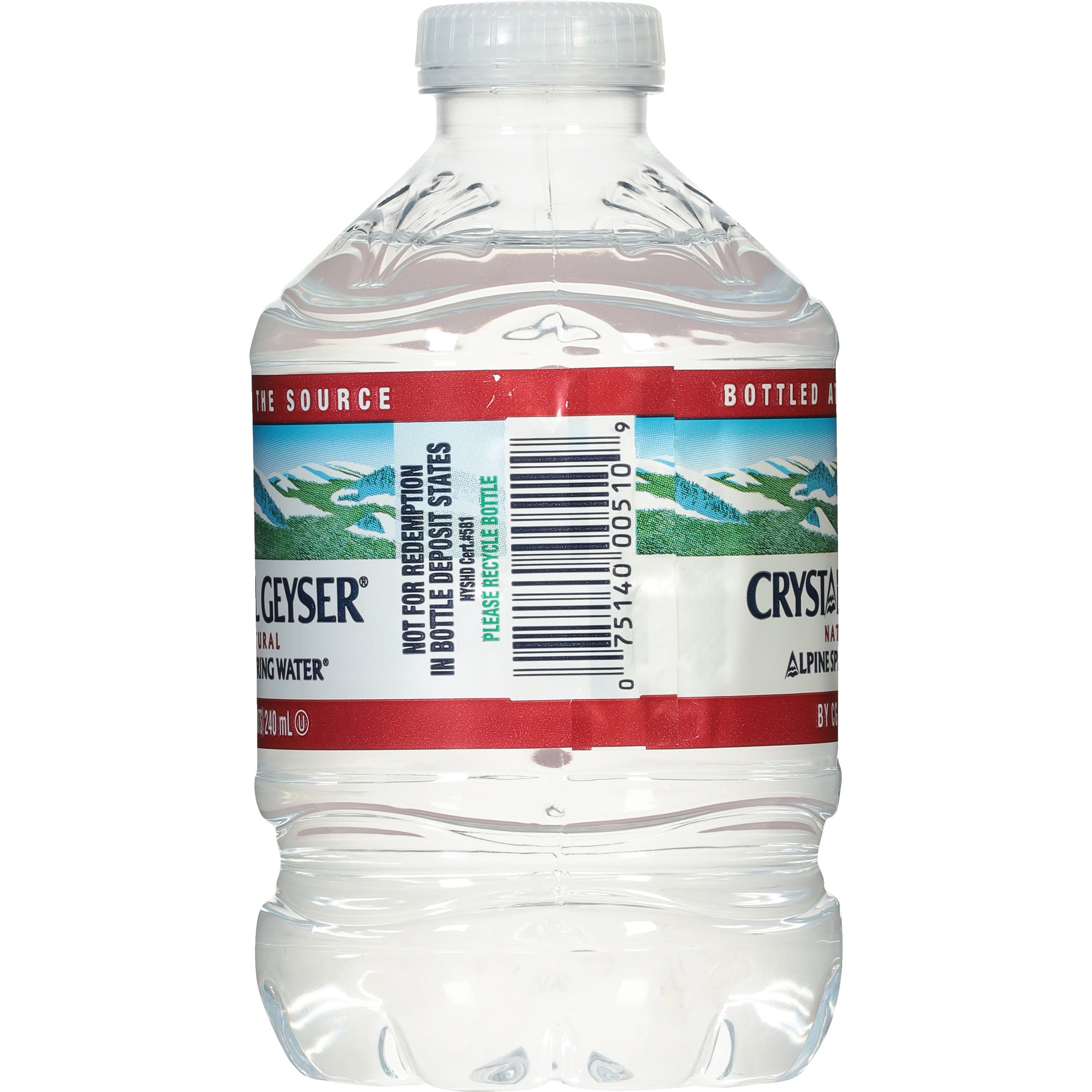 Crystal Geyser Alpine Spring Water Natural, 8 Ounce Bottles, 30-Pack