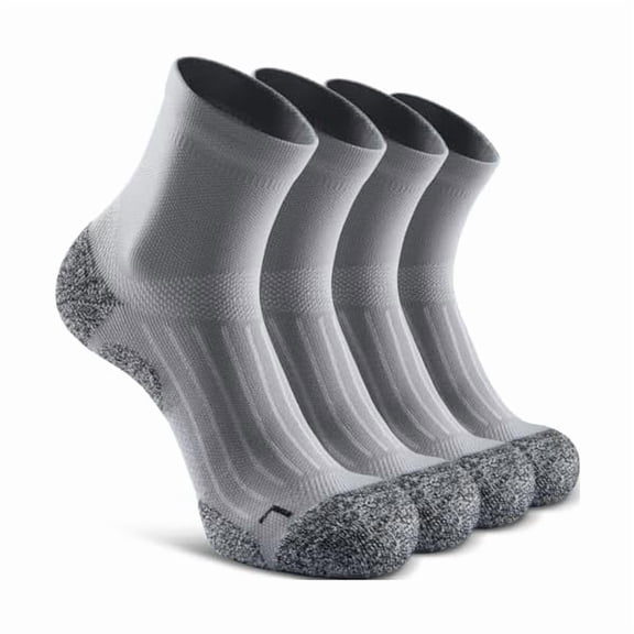 Eryueer Quarter Compression Socks for Men Women, Cushioned Running Hiking Socks