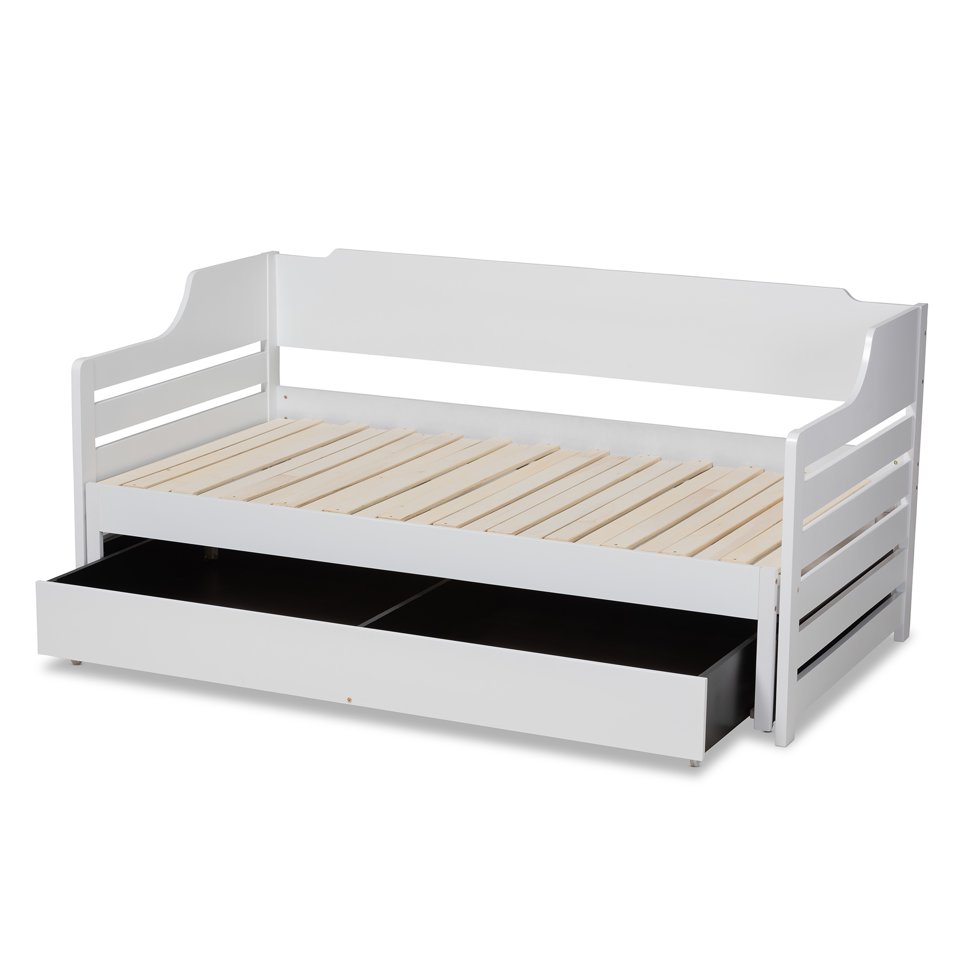 Baxton Studio Select Modern Wood Expandable King Daybed with Drawer White