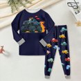 thumbnail image 2 of UAYOTSE Boys Girls 3D Pattern Pajama Set Kids 3 6 12 18 24 Months 2T 3T 4T 5T 6T fit Pjs Soft Breathable Regular Fit Top Pants Size 2-3 Years, 2 of 9