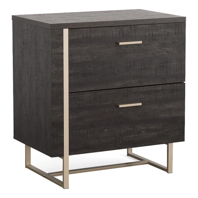 Pemberly Row Contemporary Engineered Wood Lateral File in Blade Walnut