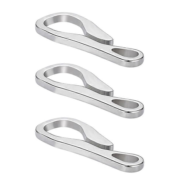 Here's a polished product description for your item:\n\n \n\n**3pcs Stainless Steel Key Ring Buckles – Durable Carabiner Clips for Outdoor