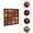 B, variant on Christmas Handmade Cloth Wrapped Ball Set 9.4 Inch Multicolor Plaid Fabric Foam Decorative Ornaments for Tree Hanging Holiday Party Home Decorations