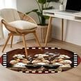 thumbnail image 5 of Funny Chefs Round Area&nbsp;Rug 3.3ft Chef Cooking Food Non-Slip&nbsp;Washable Circle Rugs Soft Felt Indoor Floor Mat for Bedroom Kitchen Living Room Bathroom, 5 of 9