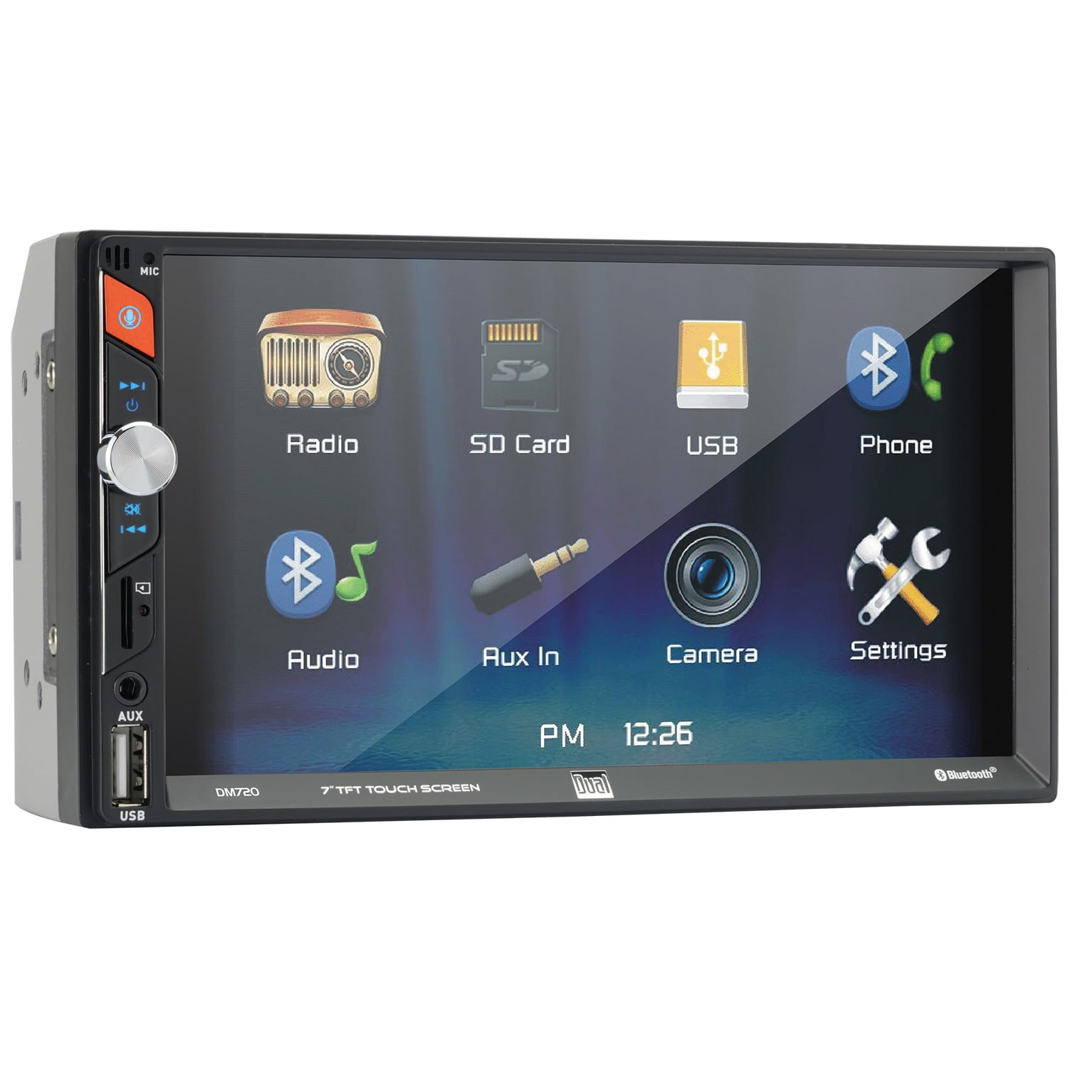 Dual 7 Inch Double Din In Dash Mechless Receiver With Walmart Com