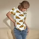thumbnail image 3 of Balery Pizza Body de cuello redondo de manga corta para mujer Tops de manga corta Tops básicos-Small, 3 of 7