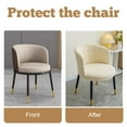 thumbnail image 3 of 2 Pcs Housse Fauteuil Rond Dossier Courbé Housse de Chaise Extensible Douce Moderne du Milieu du Siècle Housse de Chaise d'Accent pour Cuisine Salon, 3 of 5