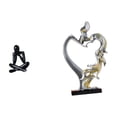 thumbnail image 1 of Escultura abstracta de escritorio "Pensador", figura minimalista de pareja besándose, hecha de resina única, ideal para la oficina, el hogar, 1 of 8
