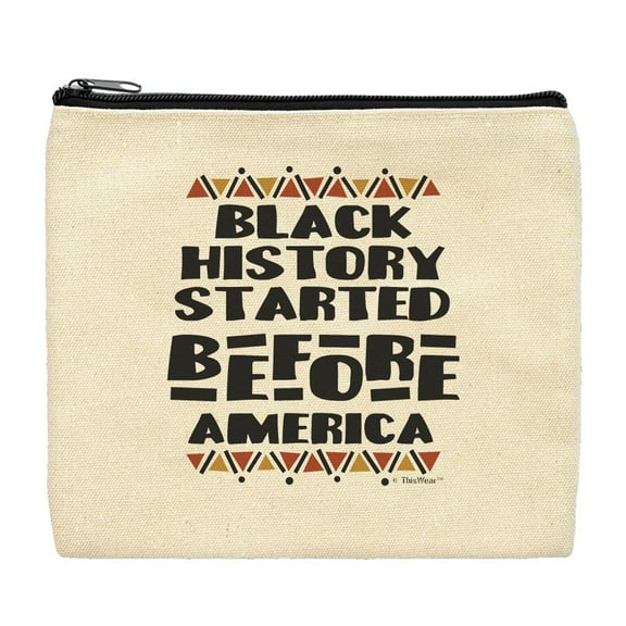ThisWear Civil Rights Movement Makeup Bag Black History Started Before America Makeup Bag