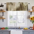 thumbnail image 4 of 2 Panels Brown Mountain Valance for Windows, Misty Forest Nature Woodland Pine Tree Landscape Light Filtering Kitchen Curtains, Rod Pocket Window Treatment Curtain Valances for Living Room, 60"x18", 4 of 9