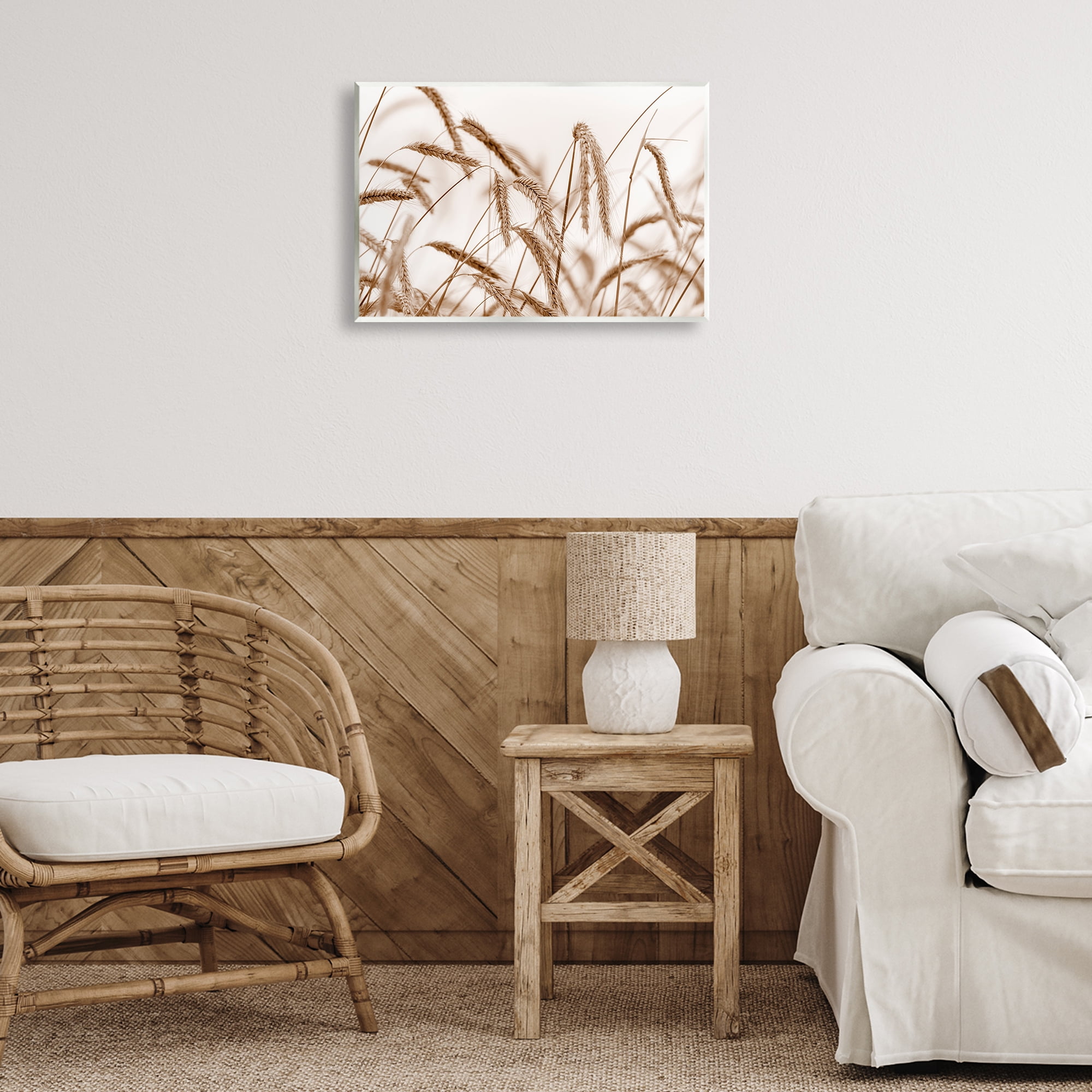 Stupell Industries Windswept Wheat Sprigs Plants & Flowers Photography Unframed Art Print Wall Art, 19 x 13