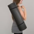 thumbnail image 3 of Wakeman Fitness 1/2 In. Extra Thick Yoga Mat, With Carrying Strap, Black, 3 of 6