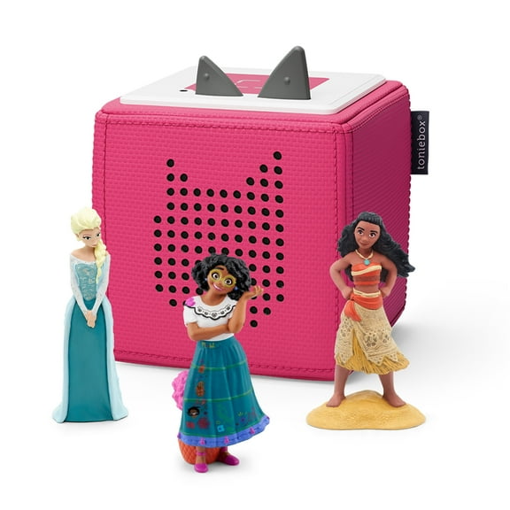Tonies Disney Toniebox Audio Player Bundle with Elsa, Moana, and Mirabel, Multicolor, Weight: 3 lbs