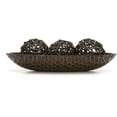 thumbnail image 5 of Hosley Honeycomb Wooden Brown Decor Bowl is 14.3 Inch Long for Orbs or Dried Potpourri, 5 of 11