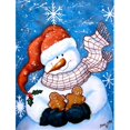 thumbnail image 1 of Carolines Treasures PJC1012GF Gingerbread And Snowflake Snowman Flag Garden Size, 1 of 3