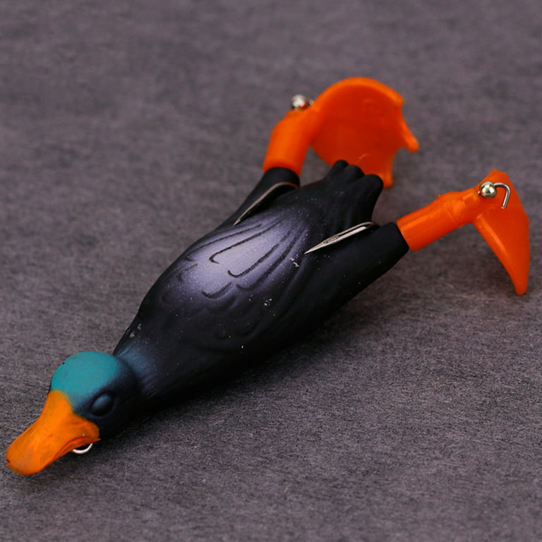 Yoone 10.5g 9.5cm Fishing Lure Duckling Double Propeller Silicone Floating Rotary Soft Bionic Lures for Fishing Lover, 2