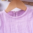 thumbnail image 4 of kpoplk Newborn Baby Girl Summer Clothes Sleeveless Floral Top Ribbed Shorts Boho Outfit Set Size 6-9 Months,Purple, 4 of 9