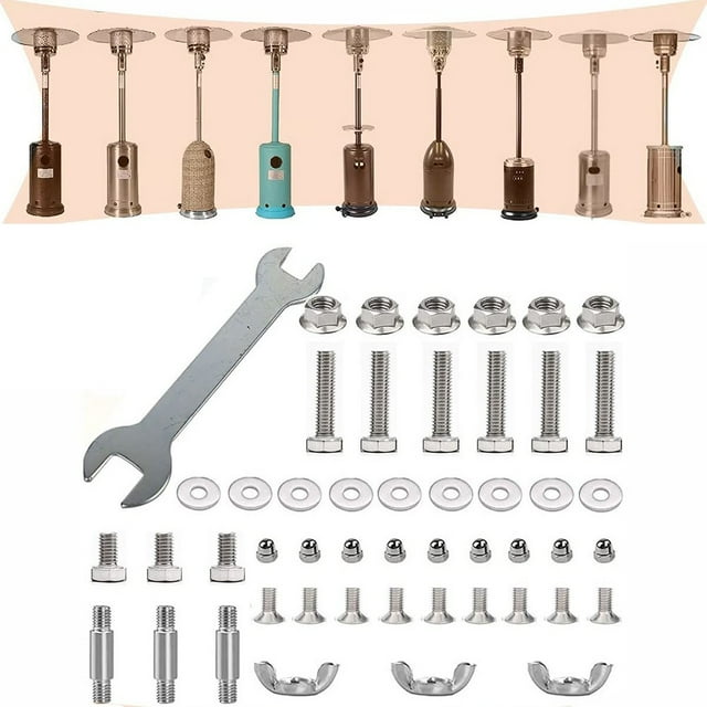 Chauffage de Patio au Propane Pyramide Extérieur Ensemble de Boulons Maître Écrou de Vis Outil Kit A